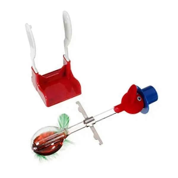 Drinking bird with liquid, perpetual motion machine, balance, drinking water bird, continuous, educational for children Blue