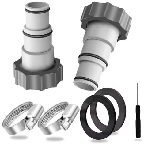 Pool Hose Adapter A, Pool Hose Adapter, Pool Connection with Internal Thread, 32/38 mm Hose Adapters Compatible with Intex Pools (2 pcs)