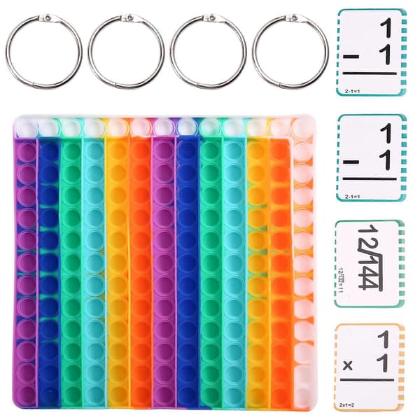 Math Flash Cards Preschool Learning Cards Math Set Age 4-8 Fidget Chart Toys Multiplication Division Subtraction