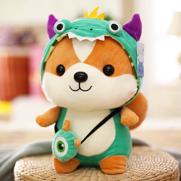 Creative Cute Candy Squirrel Transformation Dinosaur Plush Toys