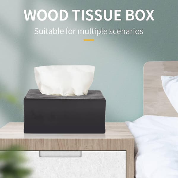 Servietæske Træ Rektangulær Servietæske Naturlig Elegance Træ Servietæske Til Stue Soveværelse Sæt