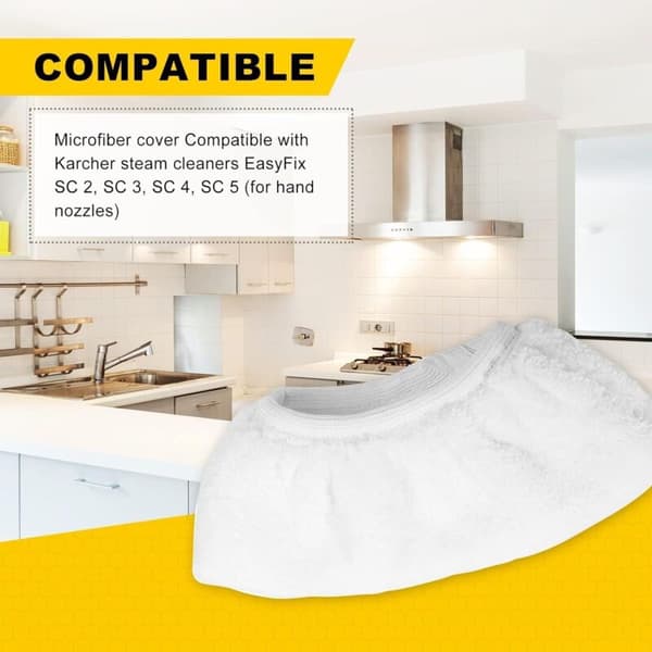 KEEPOW 8 Pcs Microfiber Cleaning Cloths for Kärcher, Accessory Hand Nozzle SC 1, SC2, SC3, SC4, SC5 Steam Cleaner