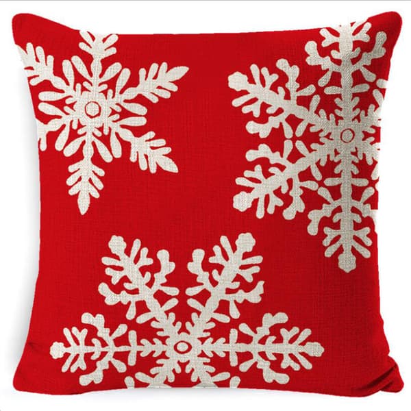 Julepudebetræk 45x45 cm Sæt med 4 Bondegård Pudebetræk Jul Rustik Hør Pudebetræk til Sofa Julepynt Set 1