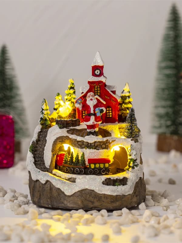 Julpyssel By Tomten lysande musikprydnader snögubbe snowman 12*11*15cm
