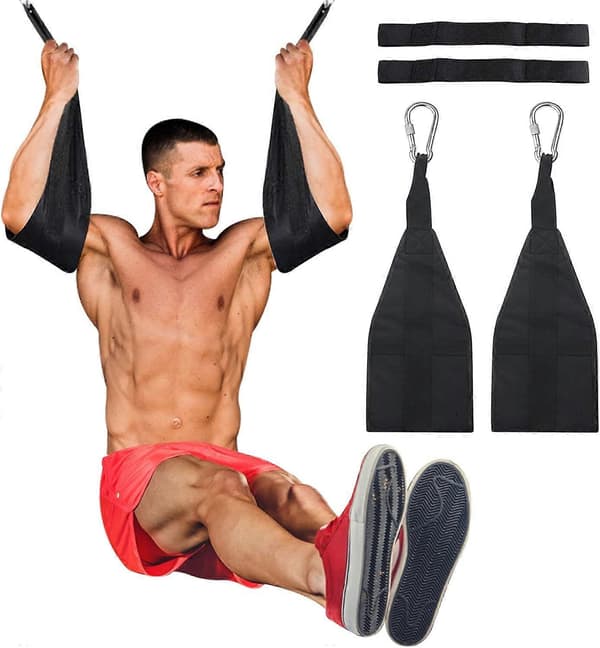 Ab Straps för Pull-up Bar - Hängande Magträning & Core-träning, Vadderad Gymutrustning Män och Kvinnor
