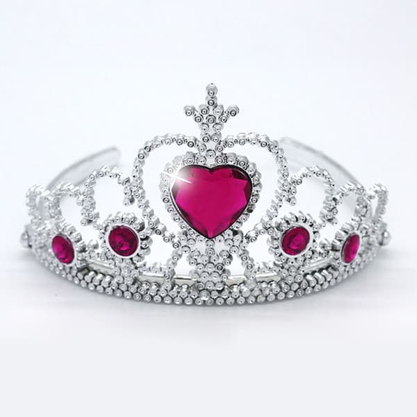 5 stk. Prinsessekjolesæt Tiara Scepter Halskæde Handsker Øreringe Dronning Halloween Cosplay Legetøj