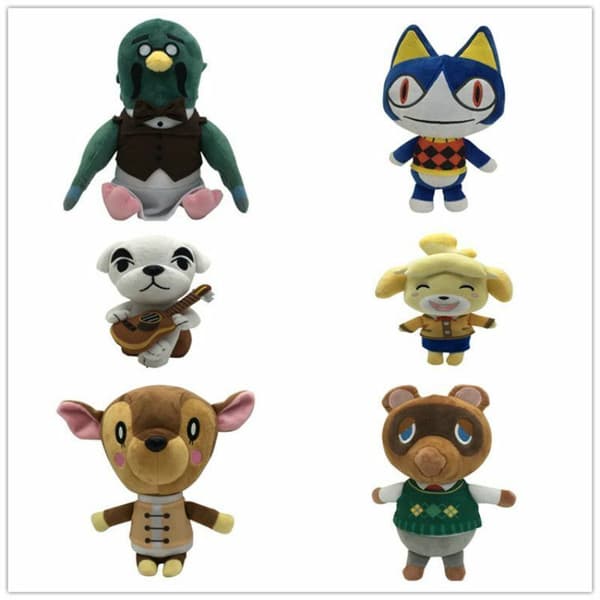 30CM Animal Crossing Plush Toys Doll Marshal Raymond Stitches Soft Stuffed Present Bartender 30CM