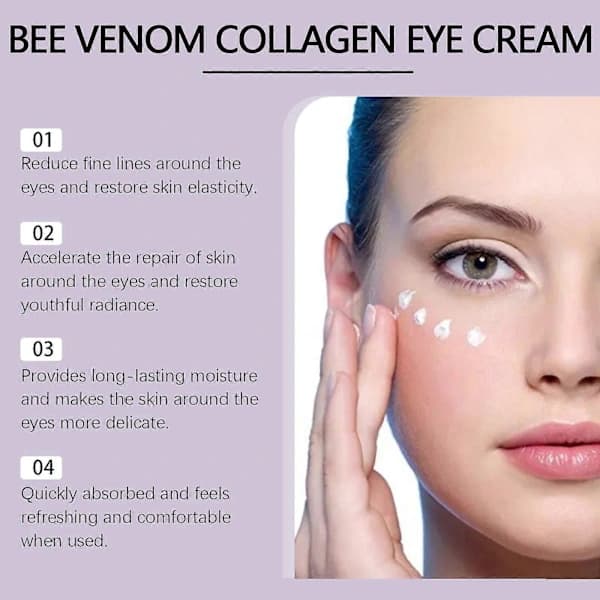 Collagen Eye Cream, Effectively Improves Dark Circles and Under-Eye Bags, Moisturizes and Fights Aging (2-Pack)