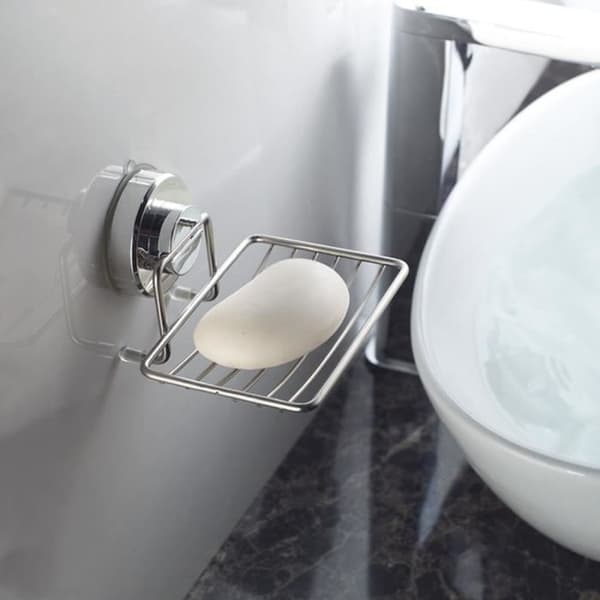 Suction Cup Soap Dish - 304 Stainless Steel Easy Installation Durable For Bathroom and Kitchen
