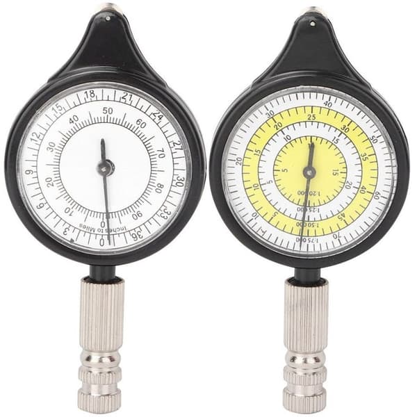 Mini Outdoor Map Measurer, Distance Calculator, Mapping Tool, Metal Wheel