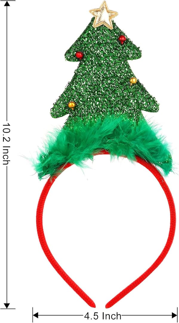 wxsp juletilhodebånd juletre-hodebånd, kostyme-hodebånd til jul for barn/voksne til julebord