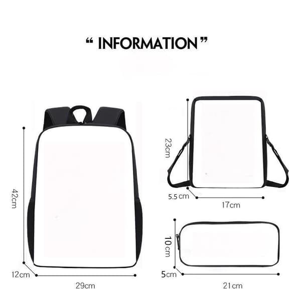 Hollow Knight-inspired 3-piece Backpack Set: Large Capacity Student Backpack, Style 18