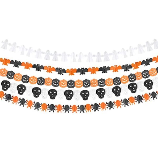 5 ST Halloween sett, halloween krans, halloween