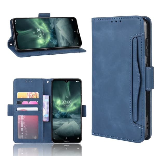 Modern Nokia 7.2 / Nokia 6.2 Case with Wallet - Blue Blå blue