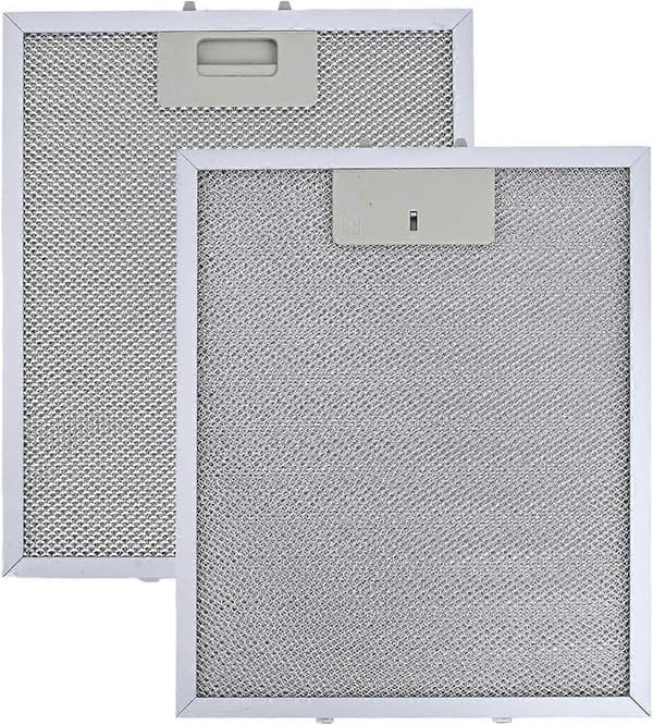 2 x Filter, 2 x Grease Filter in Aluminum Mesh, Fan Filter, Replacement, 300 x 250 mm