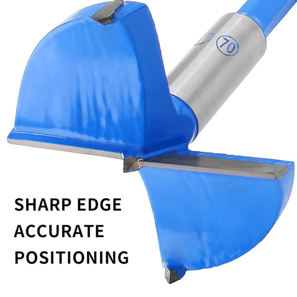 Qjaiune 2-3/4 tommer / 70 mm Forstner-bor, 2,75 tommer borekrone kutter wolframkarbid trehullssag snegleåpner, trebearbeidingshullåpner