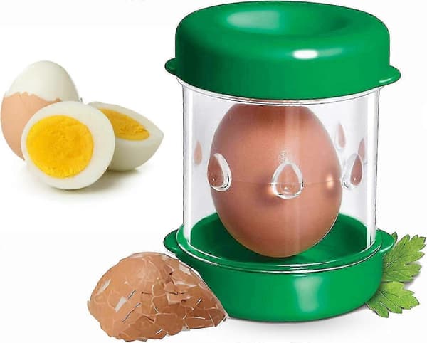 Quick Egg Peeler, Manual Egg Peeler, Portable Hard Boiled Egg Shell Separator, Magic Amazing Egg Shell Machine Removes Shells from Eggs Green