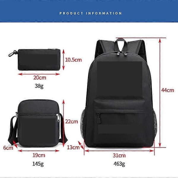 Minecraft School Bag Backpack Pencil Case Shoulder Bag Three-piece Set _10