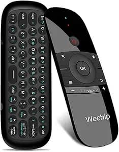 Upgrade WeChip W1 Air Mouse Remote Control with Keyboard, IR/RF TV Remote for Android TV Box/PC/Projector/HTPC/All-in-one PC