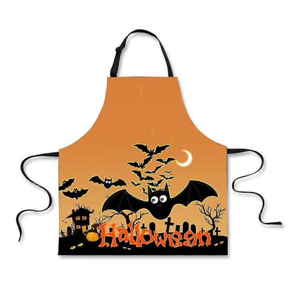 Halloween Kök Förkläde Klänning Vuxen Unisex Ärmlös Semesterpresent B