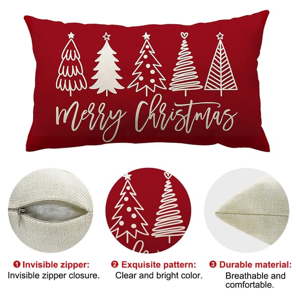 God Jul Kuddfodral Bondgård Jul Prydnadskudde Lumbar Kuddfodral