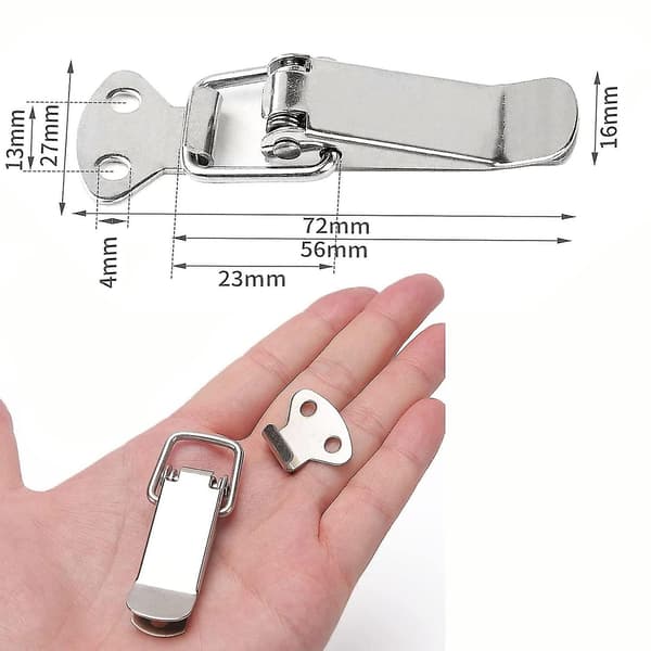 8 pcs. Stainless Steel Toggle Latches with Screws, 56mm Lever Latch, Spring Latch, Lock