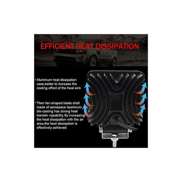 48W LED Work Light Offroad Floodlight 12V 24V Driving Light Headlight Auxiliary Headlight for Tractor Excavator Car SUV, UTV, ATV HIASDFLS
