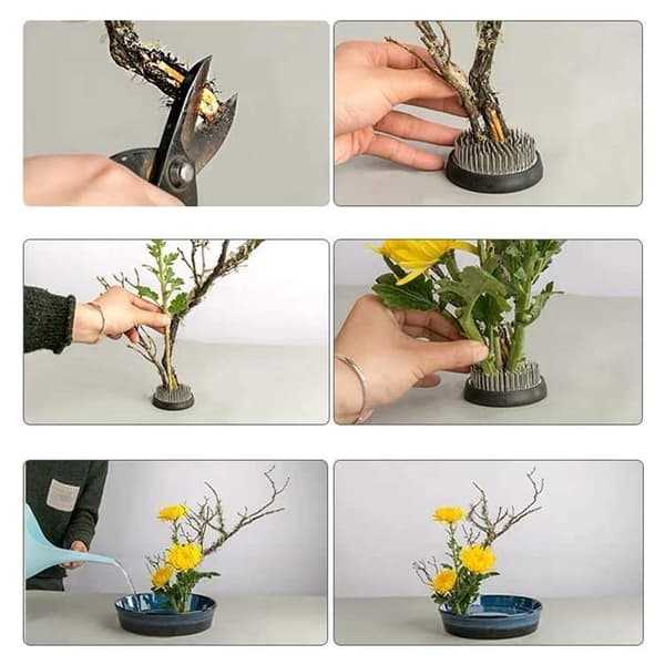 Blomma kaktus ögon blomma konst stickning hållare, blomma plugg fixator 3 stycken 3pcs