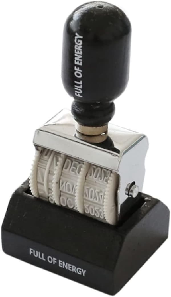 Datostempel Vintage Knapper Kontorstempel Poststempler Scrapbogstilbehør Bærbart Datostempel Gummistempel Dato Journal St