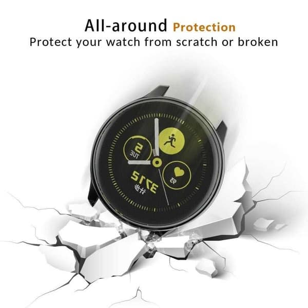 Full Coverage Case Samsung Galaxy Active 2 44mm Tempered Glass 9H Transparent Transparent transparent