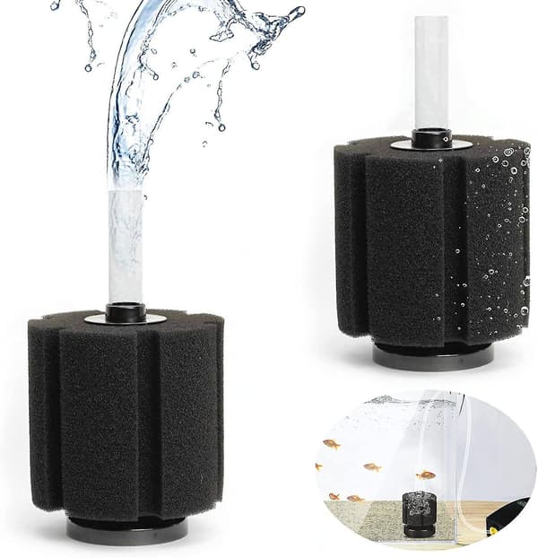 2 st filtermeshskydd, svampfilter akvarieluftfilter, biokemiskt svampfilter för akvarium, fiskakvarium
