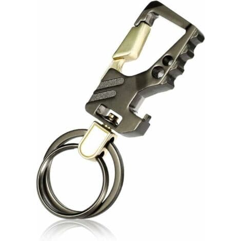 2-pack karbinhake nyckelring i metall mini karbinhake nyckelring för nycklar camping resor, Solig