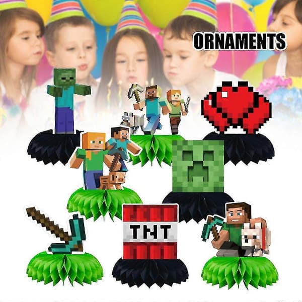 Honeycomb Ornament Minecraft Spilltema Festball Bursdagsfest Dekorasjon