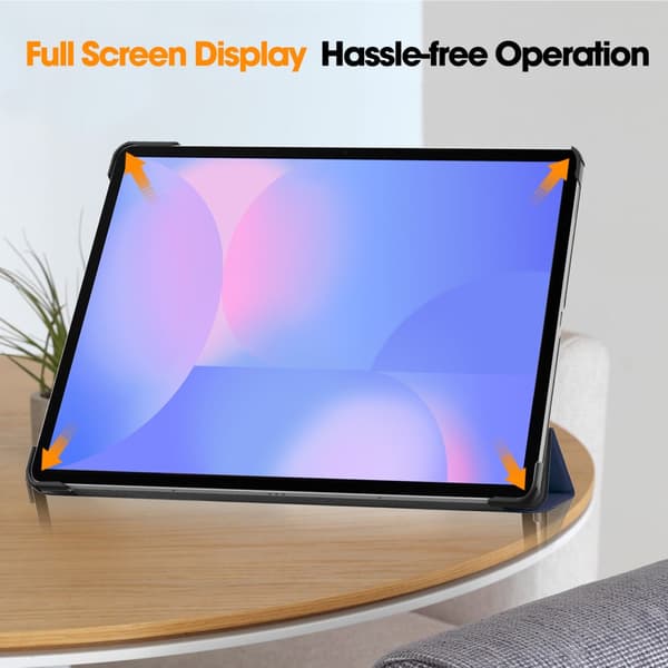 [KK] Compatible with Samsung Compatible with Galaxy Tab S10 FE Plus Case Tri-Fold with Pen Holder B