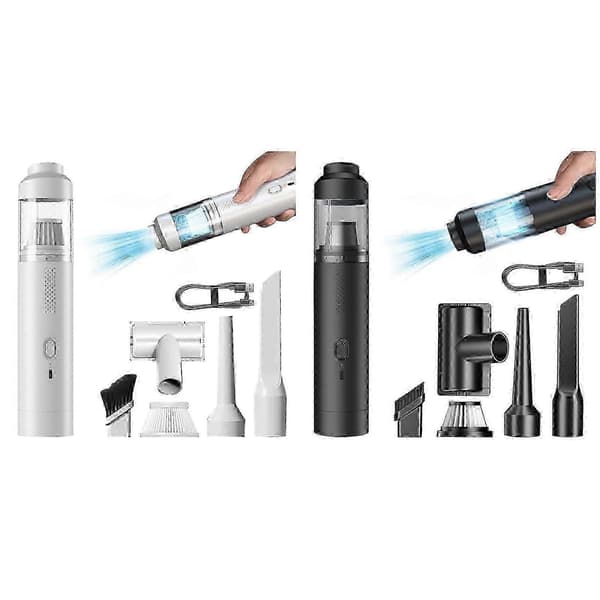 Handheld Brushless Vacuum Cleaner, High Power 19000Pa/200W with One-Button Vacuuming, White white