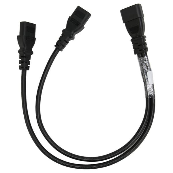 Enkelt C14 til Dobbelt 5-15R C13 Kort Strøm UPS Server Y Splitter Adapterkabel til PC Skærm Printer
