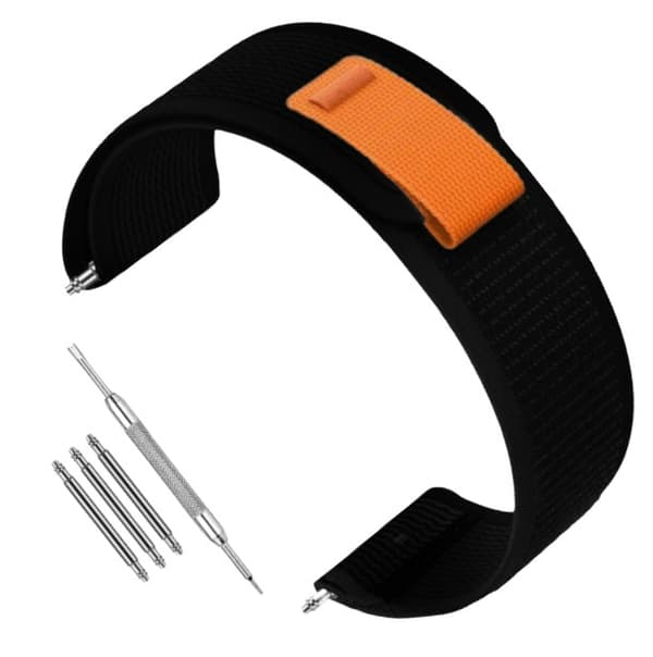 Garmin-yhteensopiva nailonranneke 22mm - Forerunner 245/255/265M Musta Black 14