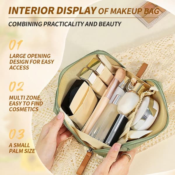 Multifunktionel bærbar makeuptaske Rejsetoilettaske L1i3 pink 1pcs