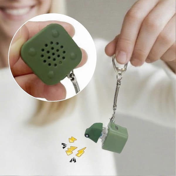 Frog Croaking Fidget Toy – with Lights & Sounds – Rechargeable Keyboard Keychain 2pcs