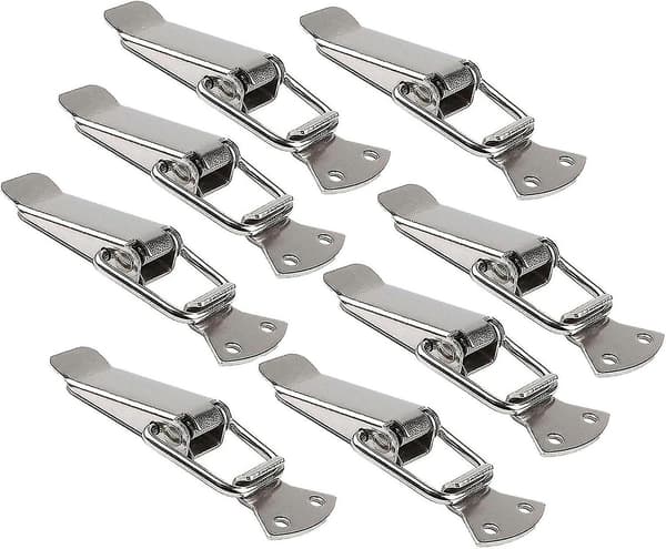 8 pcs. Stainless Steel Toggle Latches with Screws, 56mm Lever Latch, Spring Latch, Lock