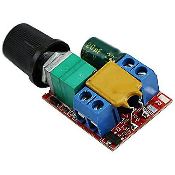 5 st Mini DC Motor PWM Hastighetsregulator 3V-35V Hastighetskontrollbrytare LED Dimmer 5A Kretskortmodul 90W Hög Hastighet DIY