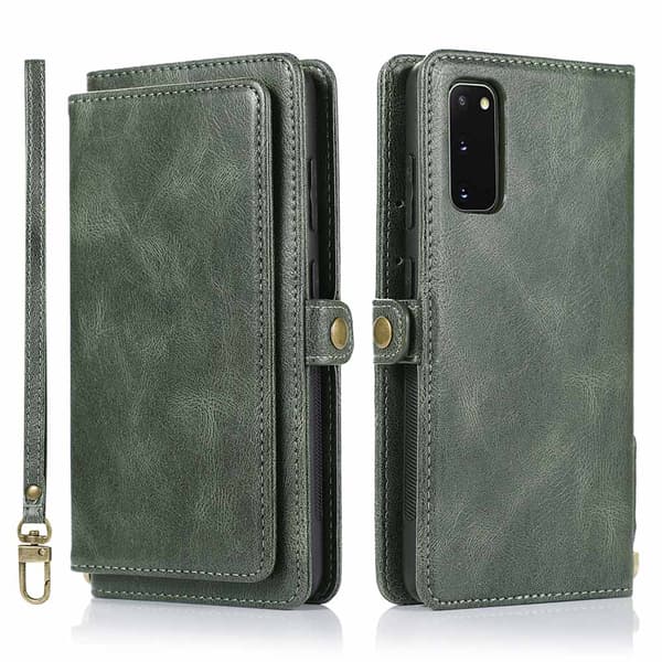 Samsung Galaxy S20 - Practical Stylish Wallet Case Mörkgrön green