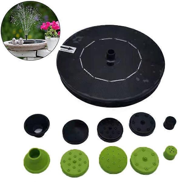 Solar Fountain Smart Small Solar Powered Water Fountain For Bird Bath 1 pc Black 1 pc