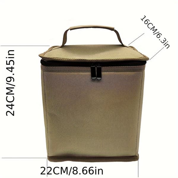 Opbevaringspose til gasbeholder til udendørs camping Khaki Khaki Large