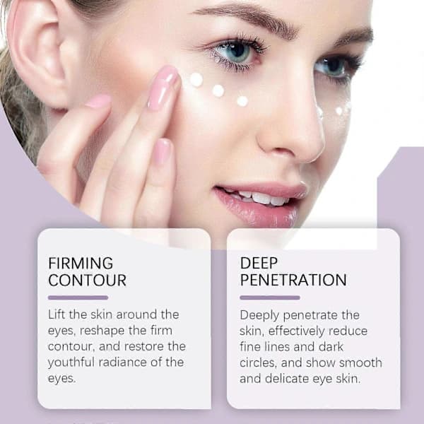 Collagen Eye Cream, Effectively Improves Dark Circles and Under-Eye Bags, Moisturizes and Fights Aging (2-Pack)