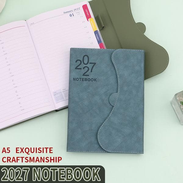 Himmelblå planlægger/kalender/365-dages notesbog/håndbog for daglig planlægningseffektivitet 2027