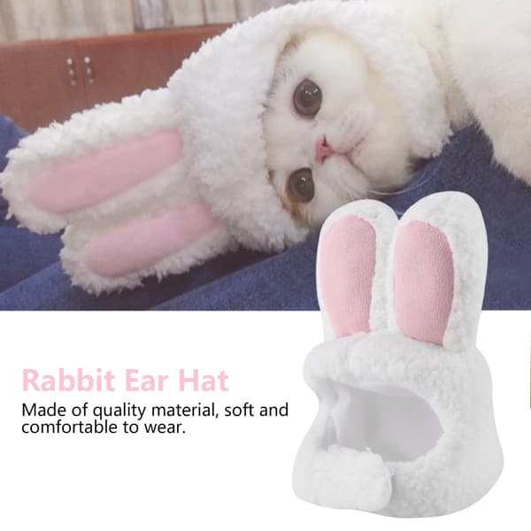 Professional Rabbit Ear Hat Cute Pet Costume Cosplay Cat Cap Accessory