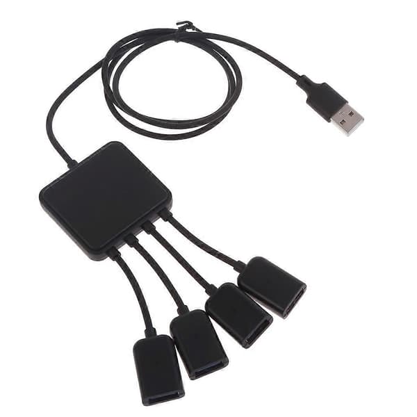 USB-hub 4-porter USB 2.0-adapter USB-splitter 4-porter USB-utvider USB-adapter