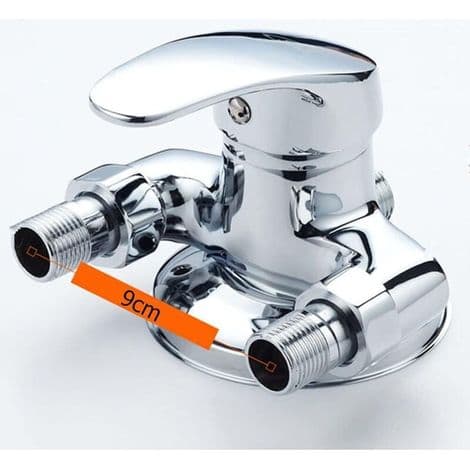 Wall Mounted Single Handle Brass Bathroom Shower Faucet Hot and Cold Water Chrome Finish.