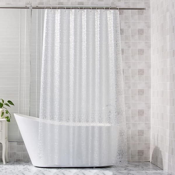 Mögelresistent och tvättbar duschdraperi, mögelresistent badrum våtrum duschdraperi, plast transparent duschdraperi, 180*180 cm